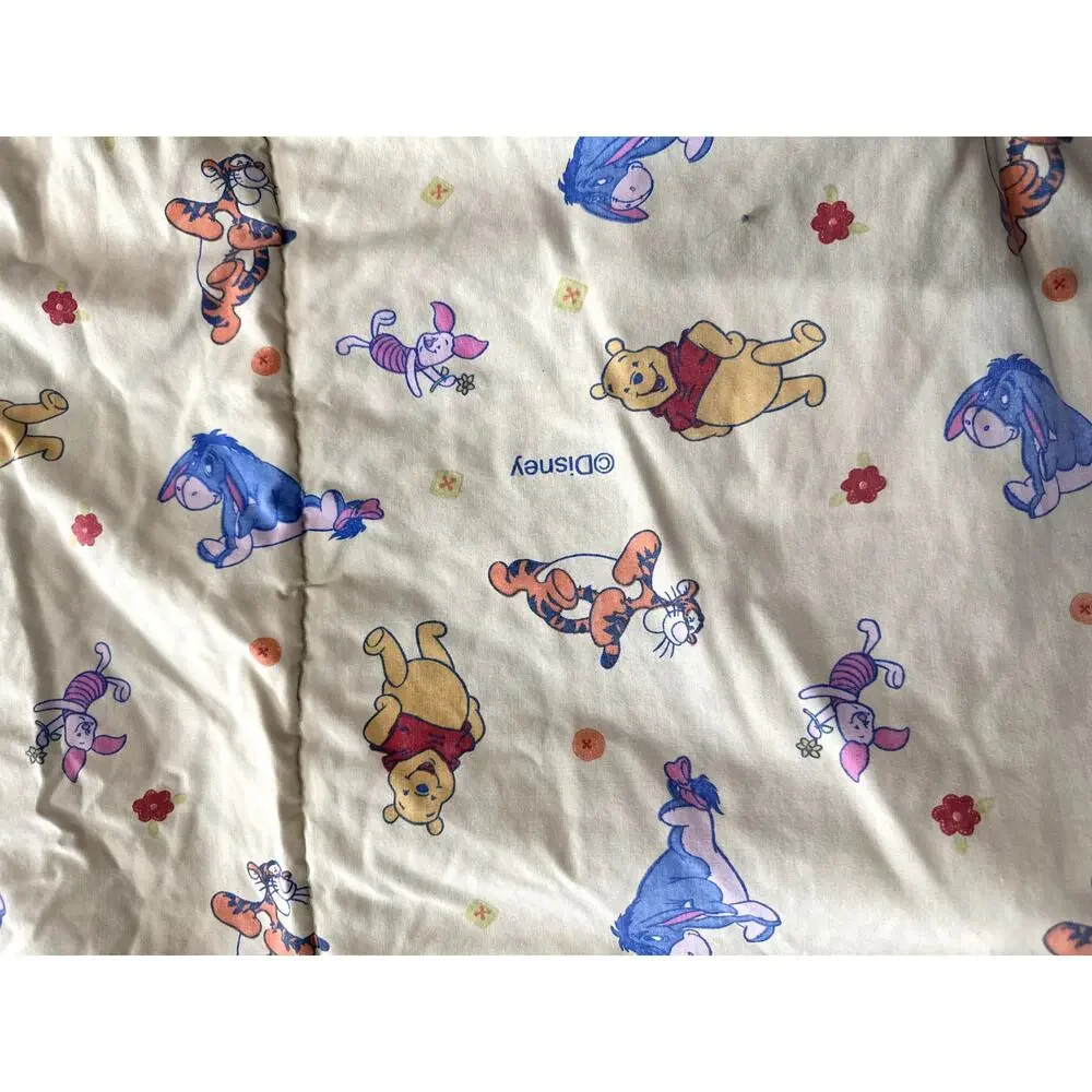 Vintage Winnie The Pooh Comforter Blanket Two Sided